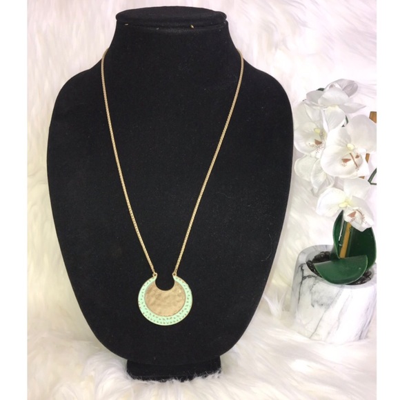 🎊HP🎊Lucky 🍀 Two-Tone Moon 32” Pendant Necklace - Picture 3 of 3